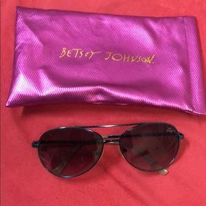 Betsy Johnson Metallic Blue Aviators